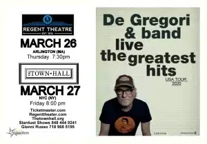 Francesco De Gregori. March 26 & 27, 2020